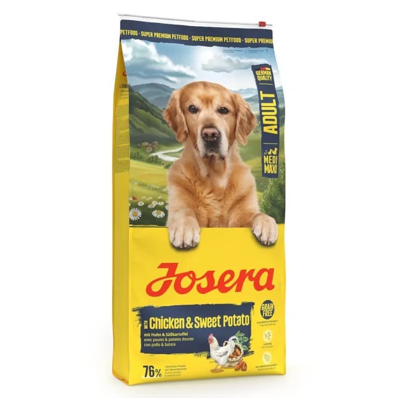 Josera Chicken & Sweet Potato sausā suņu barība pieaugušajiem suņiem bezgraudu ar vistu 12.5 kg